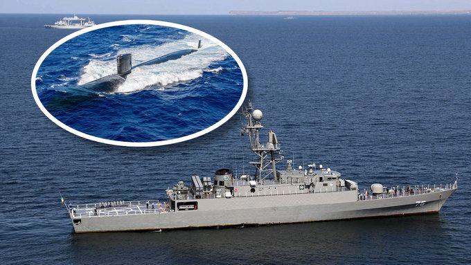 Moment image for U.S. Submarine Sinks Iranian Frigate IRIS Dena off Sri Lanka