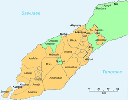 Portugal divides Timor between Dutch and Portuguese colonial powers; West Timor and East Timor.