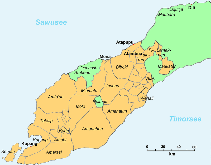 Moment image for Portugal divides Timor between Dutch and Portuguese colonial powers; West Timor and East Timor.