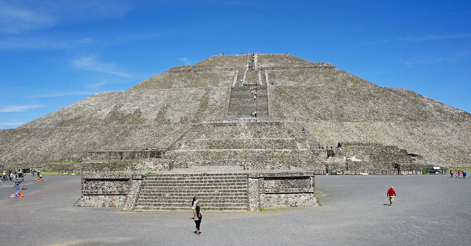 Moment image for Construction of the Pyramid of the Sun at Teotihuacan, one of the largest pyramids in Mesoamerica