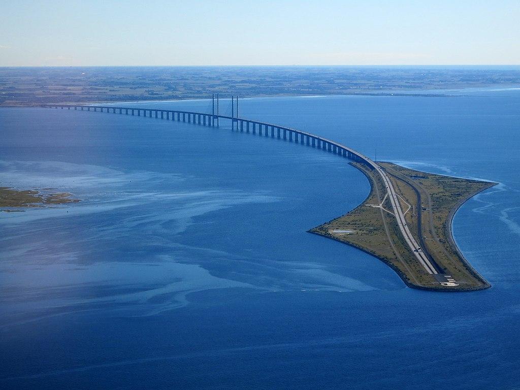 Moment image for Öresund Bridge connects Denmark and Sweden in the year 2000.