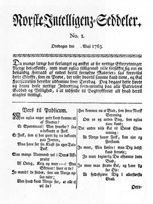 Moment image for First newspaper in Oslo, Norske Intelligenz-Seddeler, marks a historic milestone in journalism.