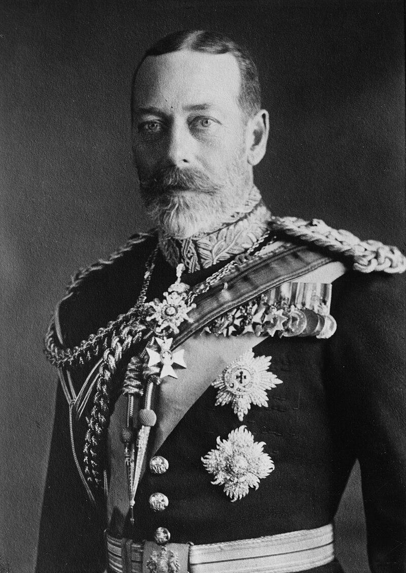 Moment image for George V ascends to the throne after the passing of his father, Edward VII.