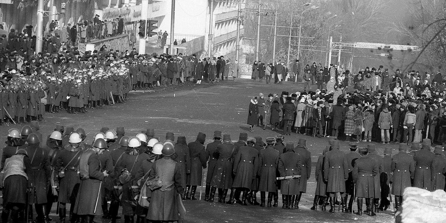 Moment image for Jeltoqsan riot of 1986 sparked Kazakh dissent against soviet dominance