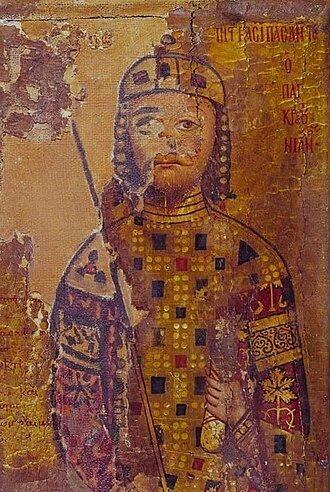 Moment image for King David IV's victory over Seljuk Turks at the Battle of Didgori.