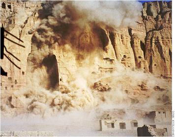 Moment image for Tragic detonation of Bamiyan Buddhas on orders from Taliban leader Mullah Omar led to destruction.