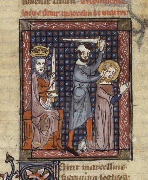 Moment image for Saint Marcellinus writes Church chronicle during his tenure as Carthage bishop for posterity.