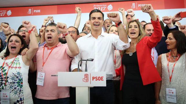 Moment image for Pedro Sánchez becomes Prime Minister of Spain following a successful motion of censure.