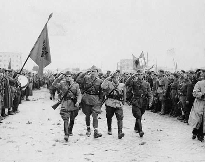 Moment image for German invasion of Albania post-Italian surrender leads to occupation by German forces.