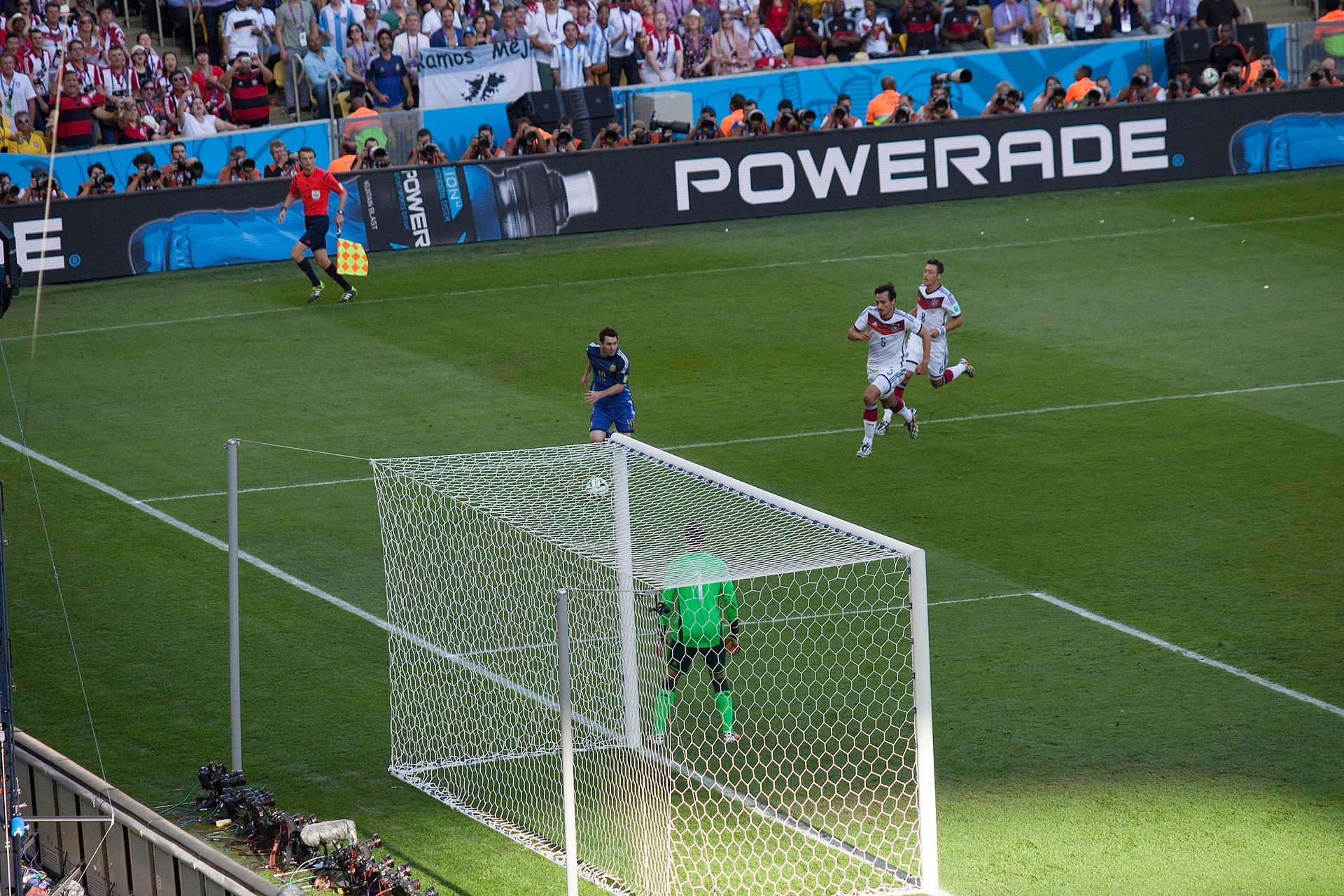 Moment image for Argentina's team loses World Cup final to Germany despite reaching the championship match.