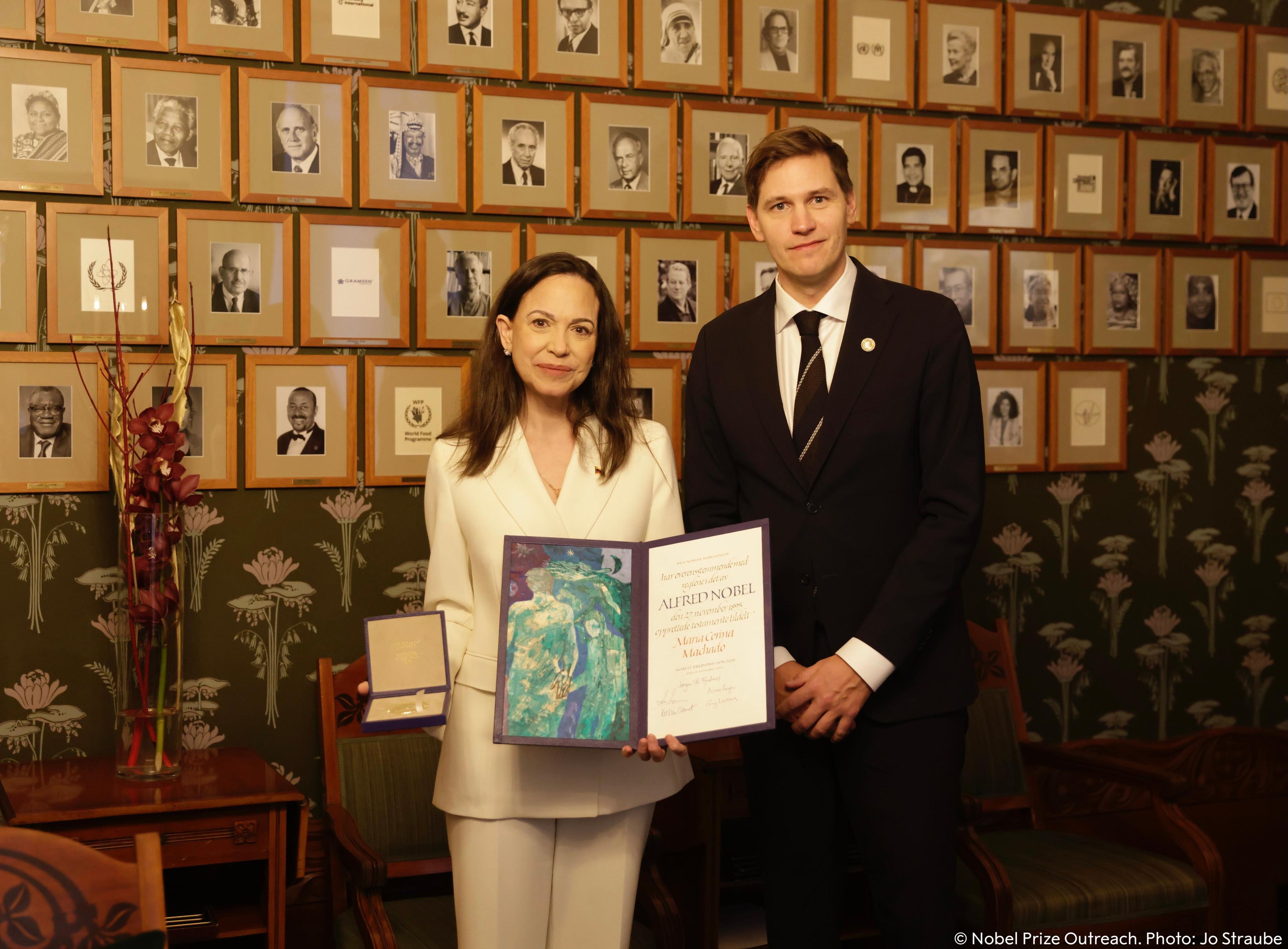 Moment image for María Corina Machado wins the 2025 Nobel Peace Prize