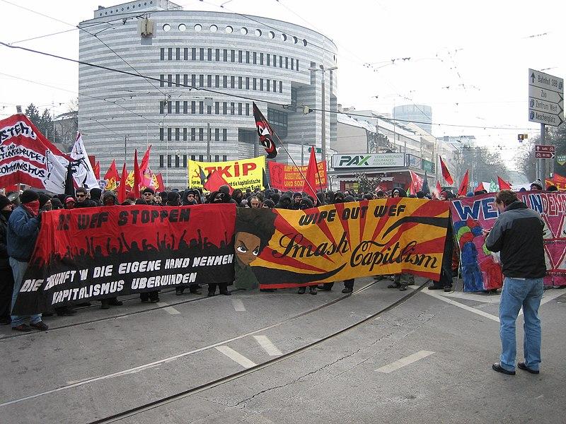Moment image for Protest march against WEF in Basel