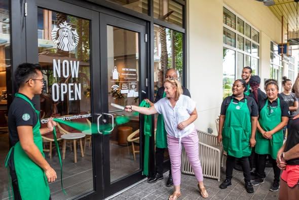 Moment image for Starbucks opens franchised location in Cayman Islands