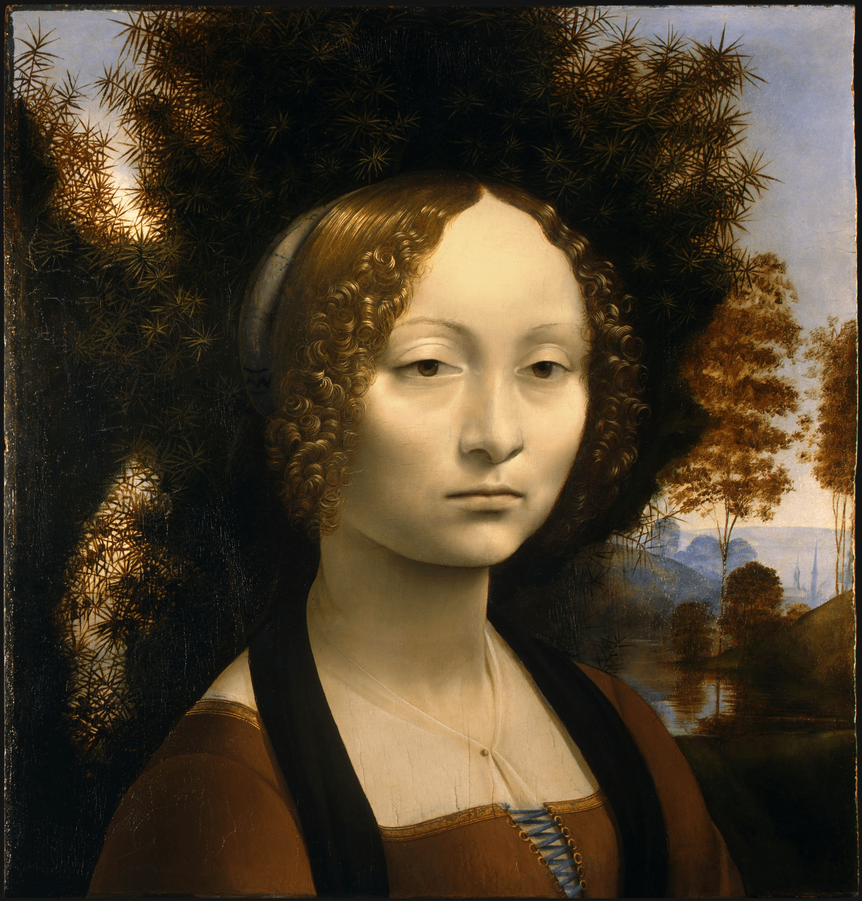 Moment image for Emerging talent Leonardo da Vinci's portrait of Ginevra de' Benci captures beauty and symbolism.