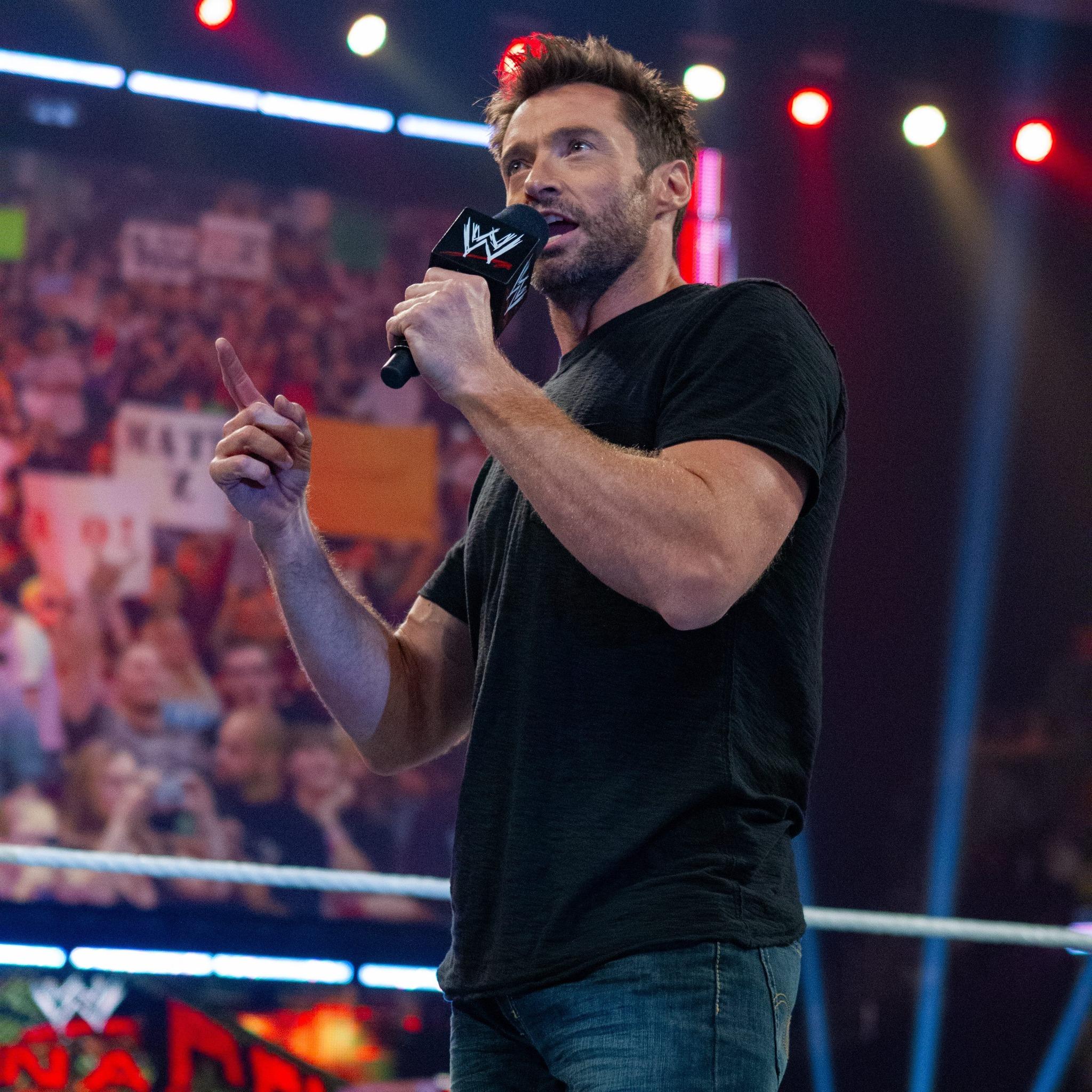 Moment image for Jackman guest stars on WWE Monday Night Raw