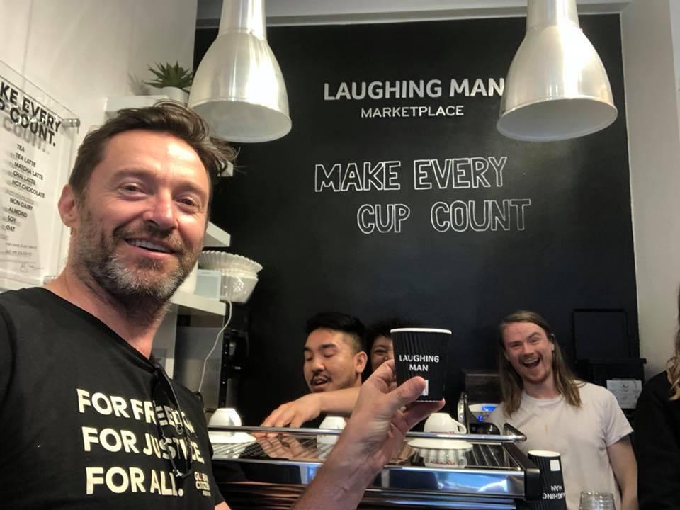 Moment image for Jackman Launches Laughing Man Coffee