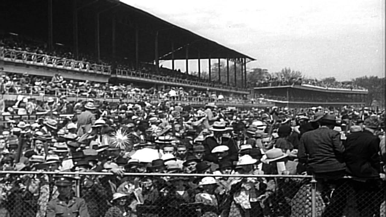 Moment image for Bold Venture's victory in the race with Ira Hanford under Max Hirsch for Morton Schwartz.