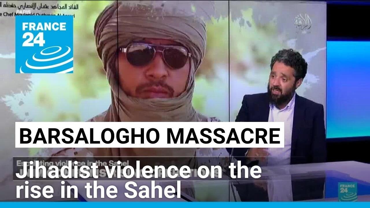 Moment image for 600 civilians are massacred in Barsalogho by Islamists associated with Al-Qaeda.