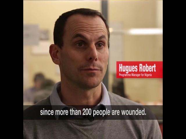 Moment image for Military airstrikes hit refugee camp; tragic mistake injures people caught in the crossfire.