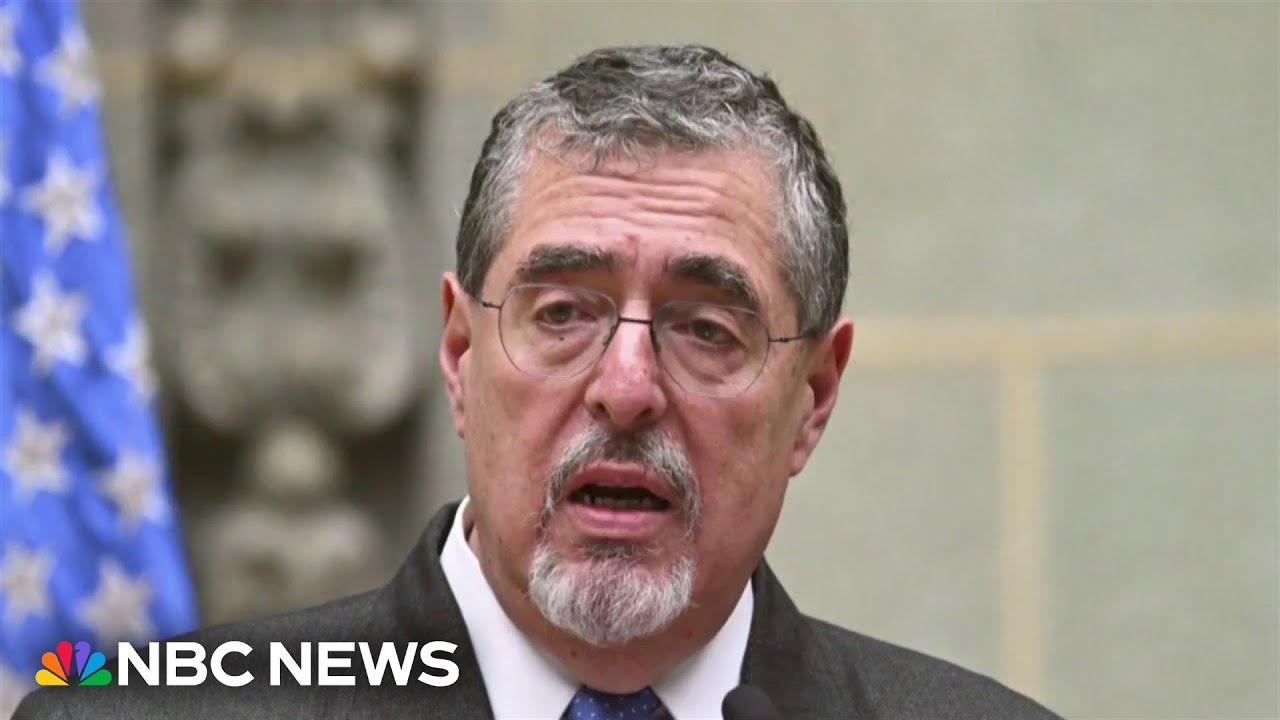 Moment image for President Bernardo Arévalo announces agreement to host migrants deported from the United States