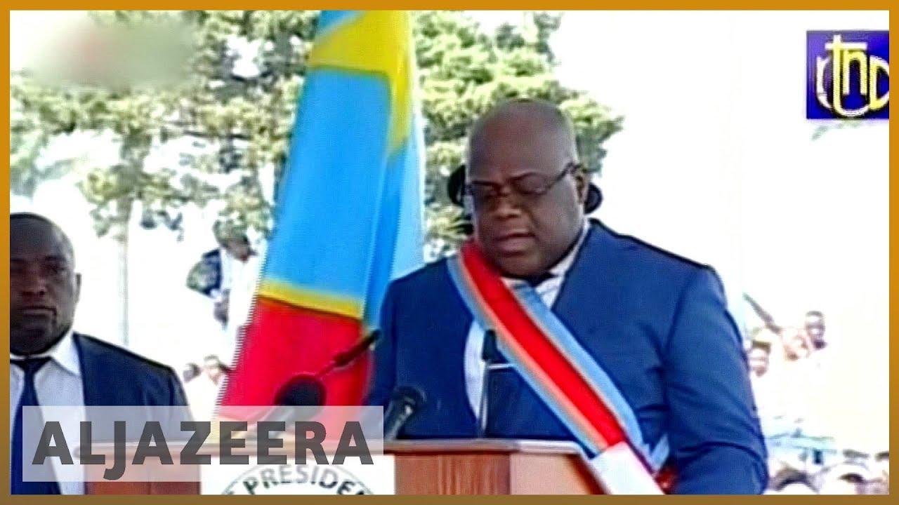 Moment image for Felix Tshisekedi sworn in as Congo president