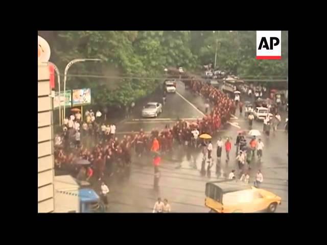 Moment image for Protests by Buddhist Monks in Burma