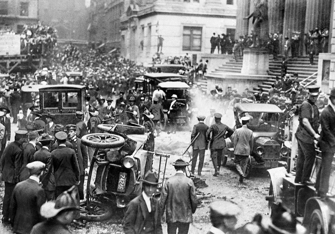 Moment image for Terrorist bomb exploded outside J.P. Morgan & Co.